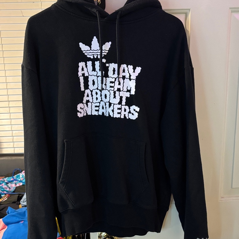 Adidas Black and White Men's Sweater